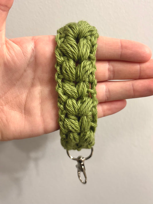 Olive Green Keychain Wristlet