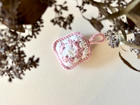 Granny Square AirPod Case - Mauve Pink