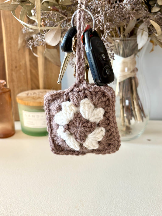 Granny Square AirPod Case - Dusty Brown