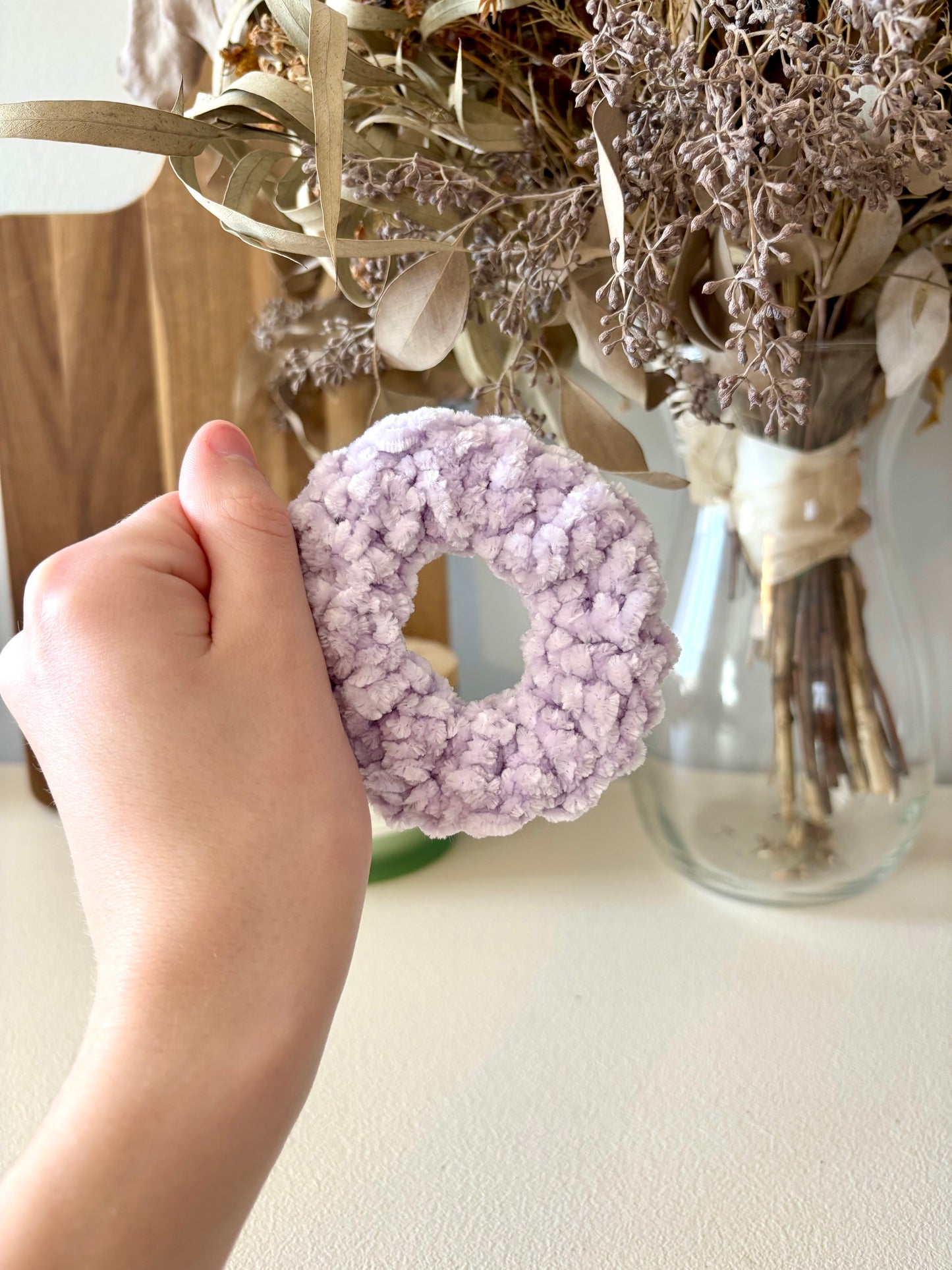 Velvet Scrunchie - Pale Purple