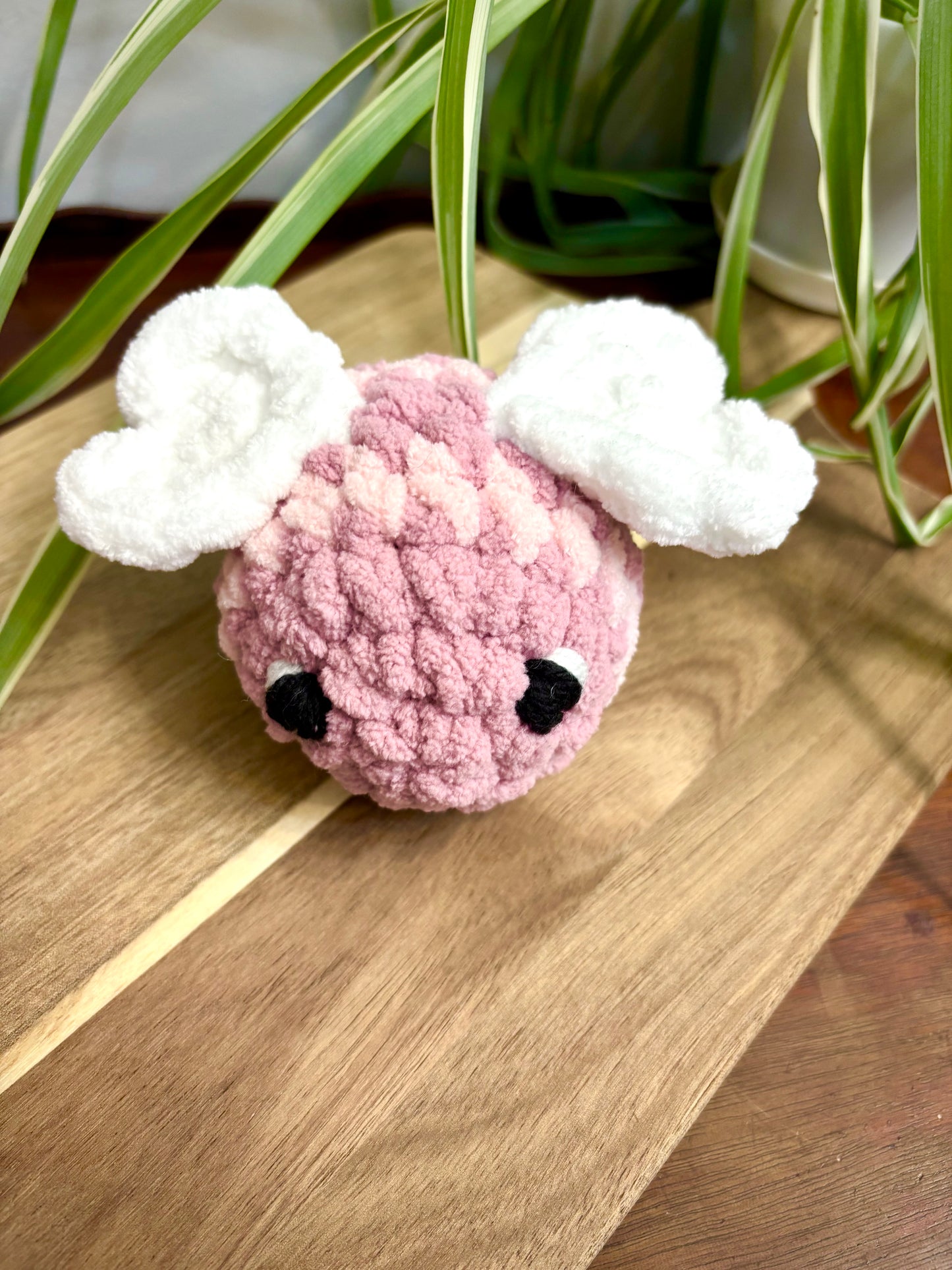 Bee My Valentine Plushie - Dark Pink