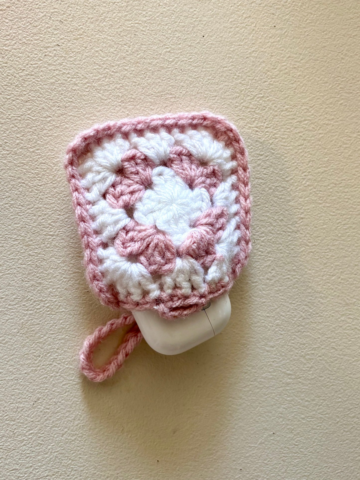 Granny Square AirPod Case - Mauve Pink
