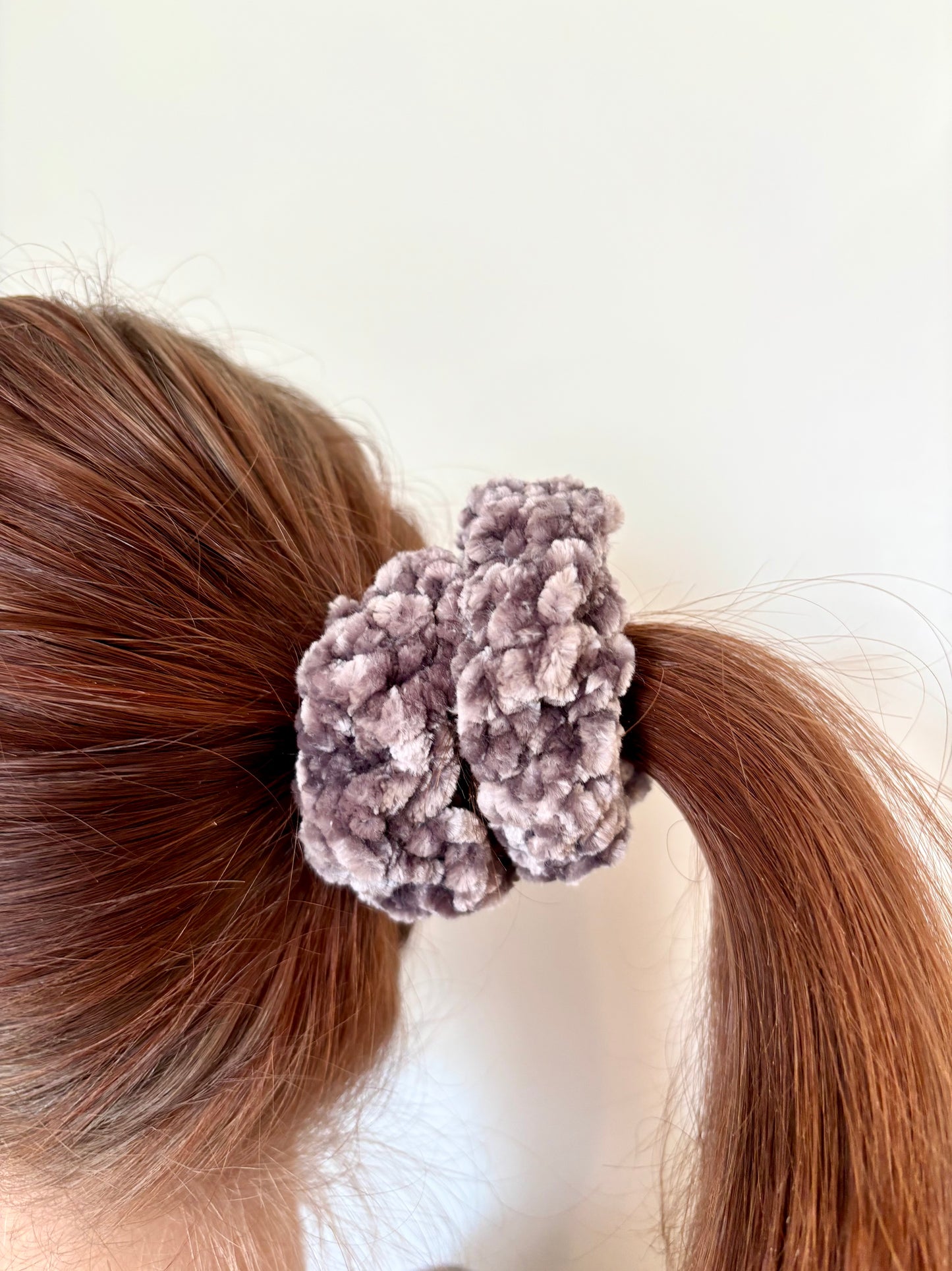 Velvet Scrunchie - Grey