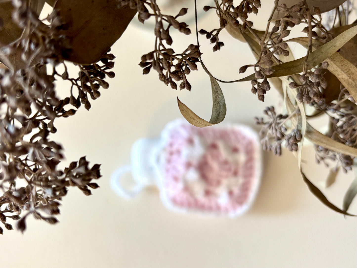 Granny Square AirPod Case - Pale Pink