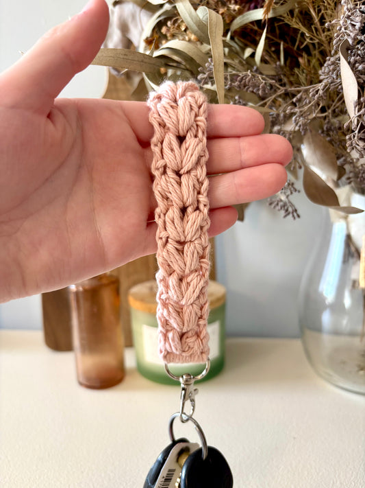 Keychain Wristlet - Salmon Pink