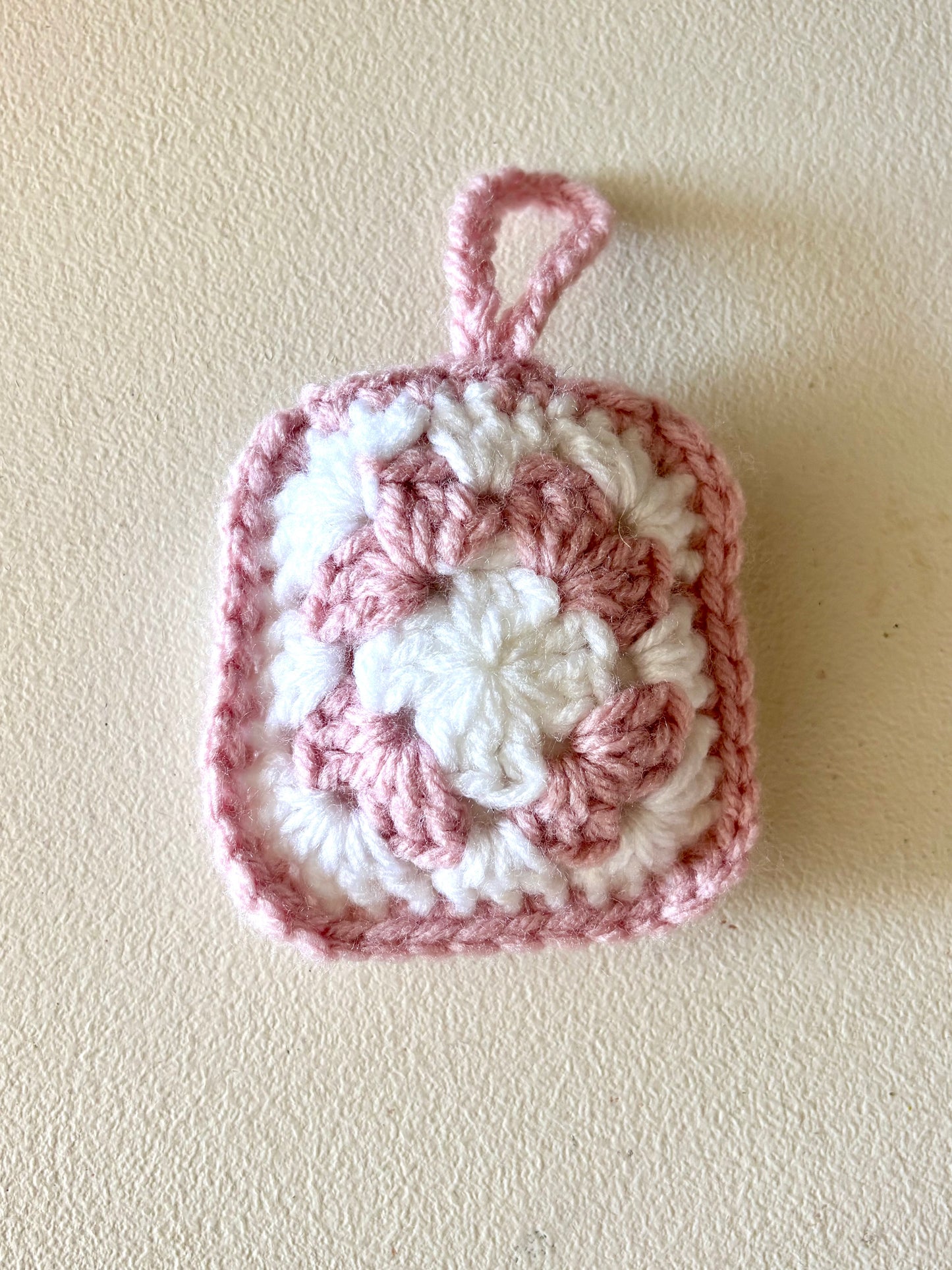 Granny Square AirPod Case - Mauve Pink