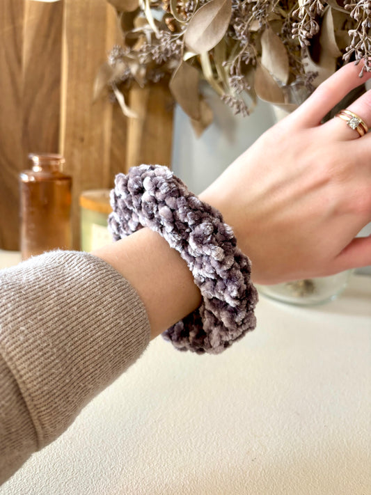 Velvet Scrunchie - Grey