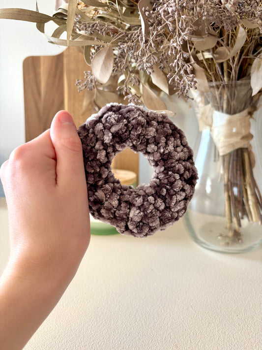 Velvet Scrunchie - Grey